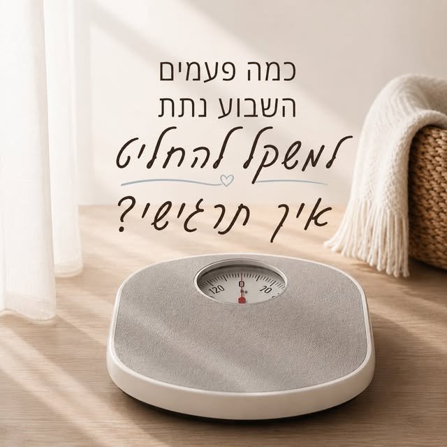 ‏כמה פעמים השבוע נתת למשקל להחליט איך תרגישי?